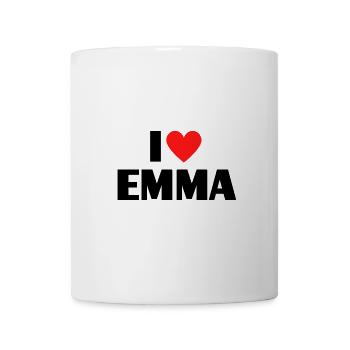 I Love Emma Red Heart Love Fan Gift - Mug - white - Front