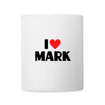 I Love Mark Red Heart Love Fan Gift - Mug - white - Front