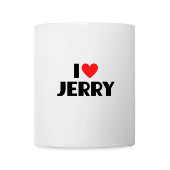 I Love Jerry Red Heart Love Fan Gift - Mug - white - Front