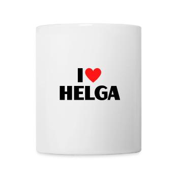 I love Helga Rotes Herz Liebe Fan Geschenk - Tasse - Weiß - Vorne