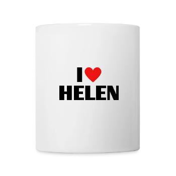 I love Helen Rotes Herz Liebe Fan Geschenk - Tasse - Weiß - Vorne