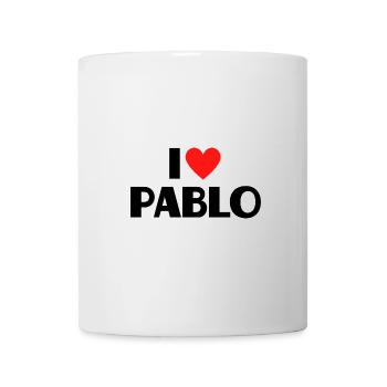 J’aime Pablo Red Heart Love Fan Gift - Mug blanc - blanc - Devant