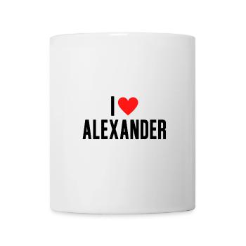 I Love Alexander Heart Graphic Name Gift - Mug - white - Front