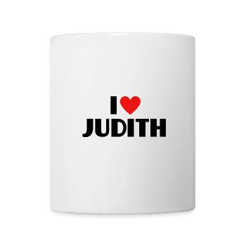 I Love Judith Red Heart Love Fan Gift - Mug - white - Front