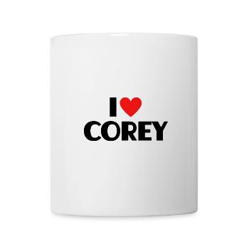 I Love Corey Red Heart Love Fan Gift - Mug - white - Front