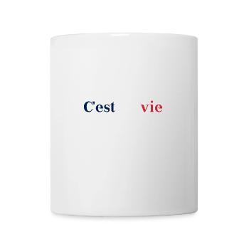 C'est la vie Frankreich minimalisch Geschenkidee - Tasse - Weiß - Vorne