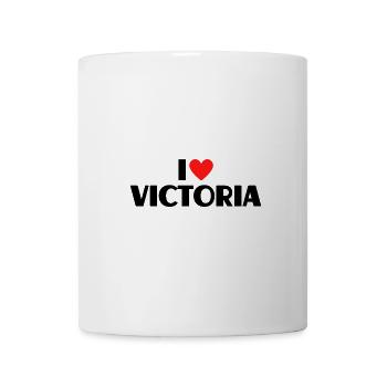 Ich liebe Victoria Herz Grafik Namen Geschenk - Tasse - Weiß - Vorne