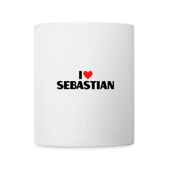 I Love Sebastian Heart Graphic Name Gift - Mug - white - Front