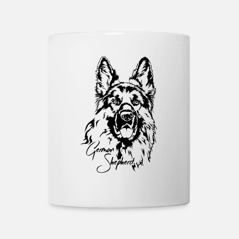 GERMAN SHEPHERD langhaar Hund Hunde Wilsigns - Tasse - Weiß