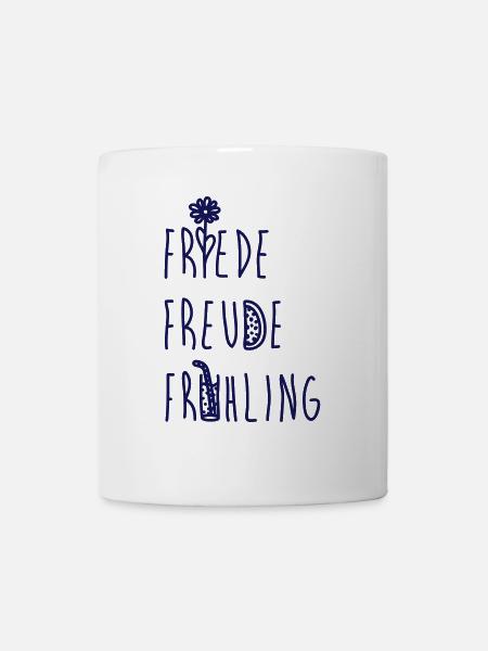 Friede Freude Frühling - Tasse - Weiß