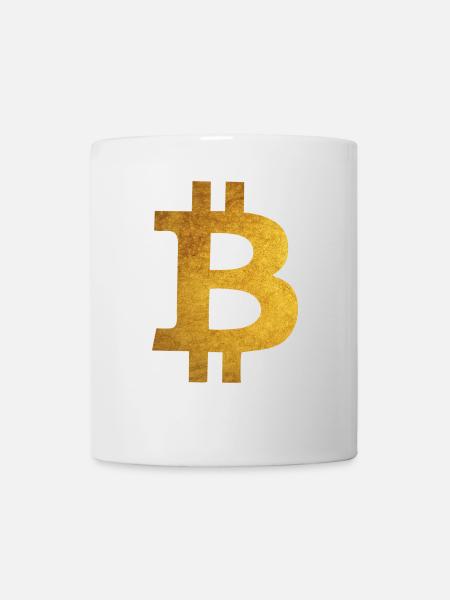 Gold Bitcoin - Tasse - Weiß