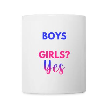 Magst du Jungs oder Mädchen? Ja Bisexuelles - Tasse - Weiß - Vorne