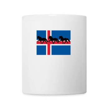 Islandflagge Tölter - Tasse - Weiß - Vorne