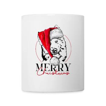 Père Noël Joyeux Noël Chiens Wilsigns - Mug blanc - blanc - Devant