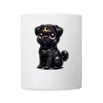 Regard de chiot au clair de lune - Mug blanc - blanc - Devant