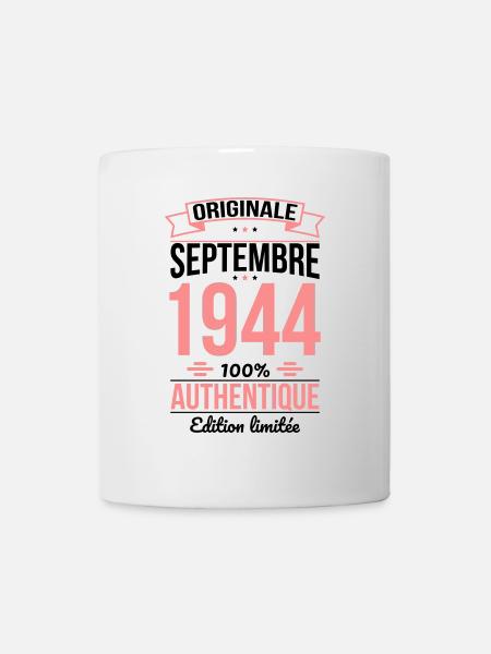 Anniversaire 80 ans - Originale - Septembre 1944 - Mug blanc - blanc