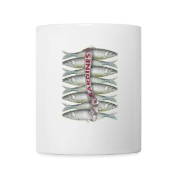 Sardines in a fish shop - Mug - white - Front