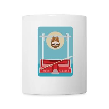 Faultier Leichtathletik Stabhochsprung - Tasse - Weiß - Vorne