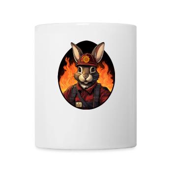 Firefighter Rabbit - Mug - white - Front