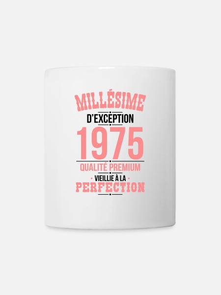 Anniversaire 50 ans - Millésime d'Exception 1975 - Mug blanc - blanc