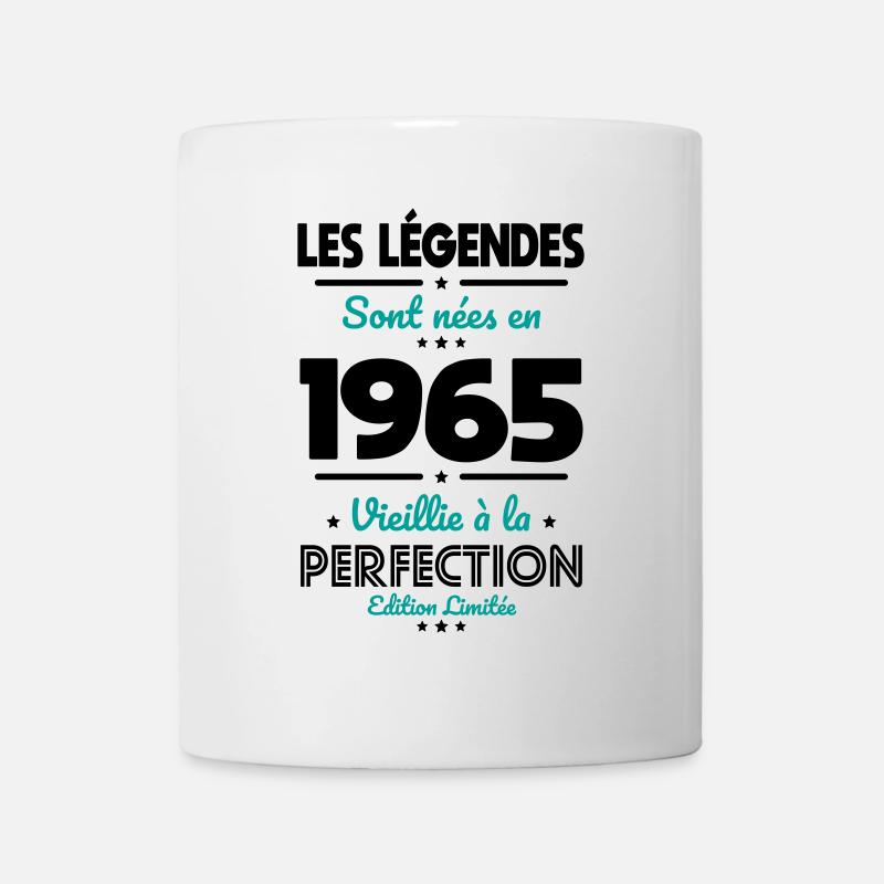 Anniversaire 60 ans - Légendes sont nées en 1965 - Mug blanc - blanc