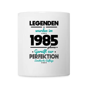 40. Geburtstag - Legenden wurden im 1985 - Tasse - Weiß - Vorne