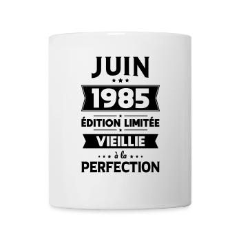 Anniversaire 40 ans - Juin 1985 Perfection - Mug blanc - blanc - Devant