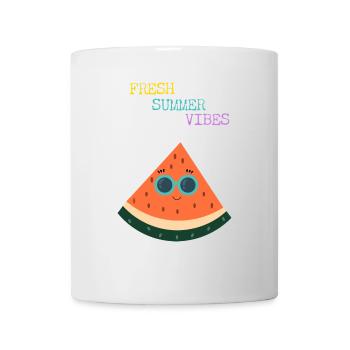 Funny Melon - Fresh Summer Vibes - Geschenkidee - Tasse - Weiß - Vorne
