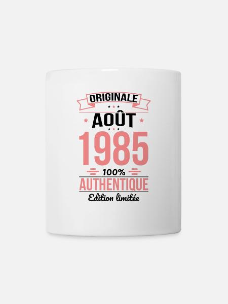 Anniversaire 40 ans - Originale - Août 1985 - Mug blanc - blanc