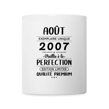 18th Birthday - August 2007 Perfection - Mug - white - Front