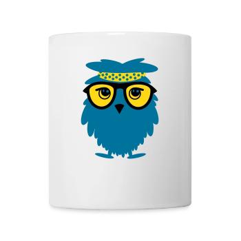 Weise Eule - Tasse - Weiß - Vorne