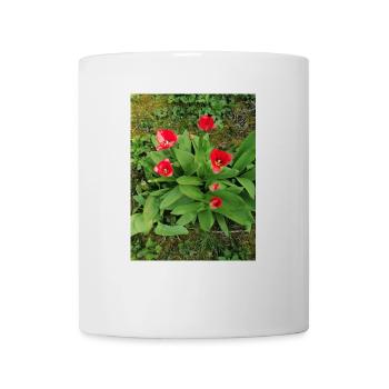 tulipes - Mug blanc - blanc - Devant