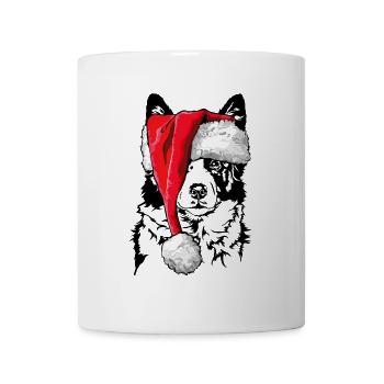 Santa Border Collie Weihnachten Hunde Wilsigns - Tasse - Weiß - Vorne