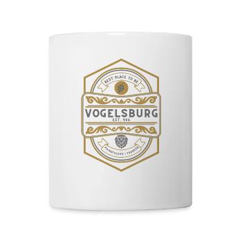 Vogelsburg Edel Logo - Tasse - Weiß - Vorne
