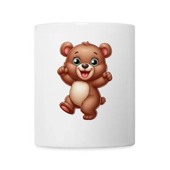 Ein fröhlich tanzender Bär - Tasse - Weiß - Vorne