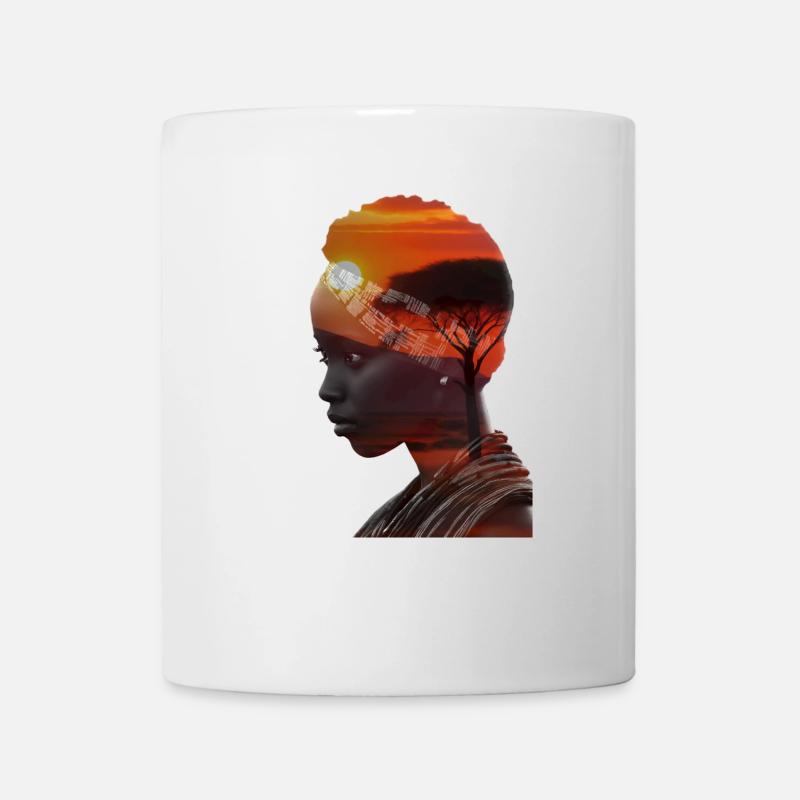 Femme africaine - Mug blanc - blanc