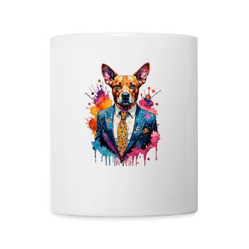Dog in a suit - Mug - white - Front