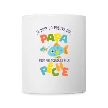 papa pêche pêcheur naissance bébé nourrisson - Mug blanc - blanc - Devant