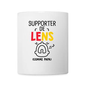 bébé supporter de Lens comme papa - Mug blanc - blanc - Devant