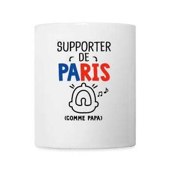 bébé supporter de Paris comme papa - Mug blanc - blanc - Devant