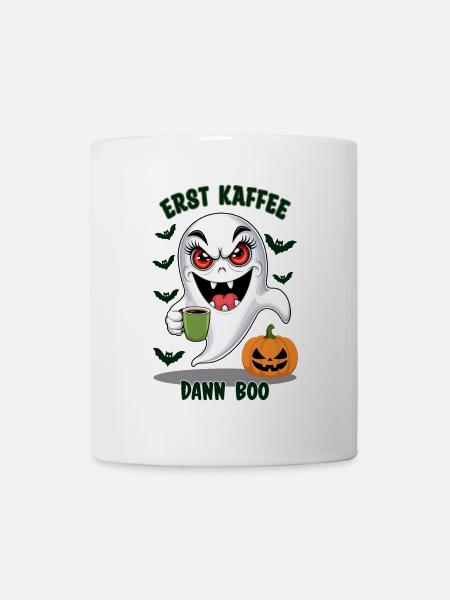 Böser Geist mit Kaffee - Tasse - Weiß