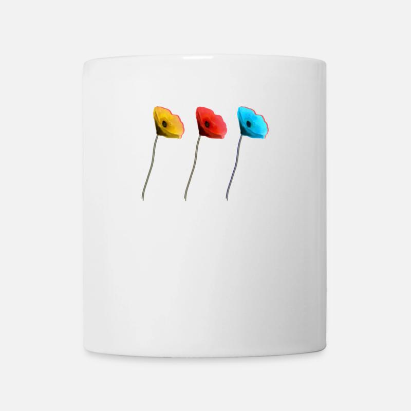 coquelicot colors - Mug blanc - blanc