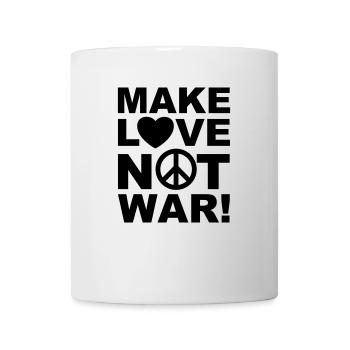 05 Make Love not war Herz Peace - Tasse - Weiß - Vorne