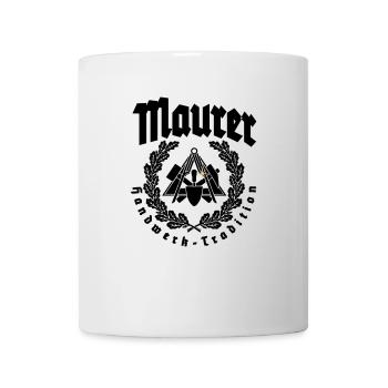 Maurer Handwerk Zunftwappen - Tasse - Weiß - Vorne