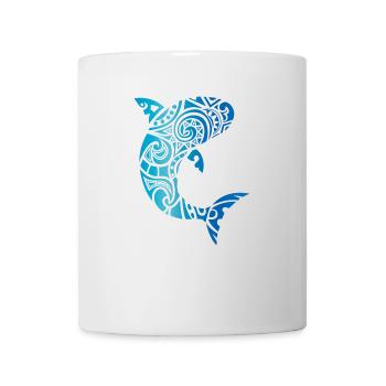 Tribal shark Hawaii vacation beach gift tattoo - Mug - white - Front