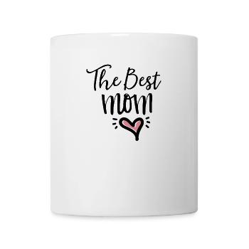 The Best Mom | Muttertag Mama Geschenk Herz - Tasse - Weiß - Vorne