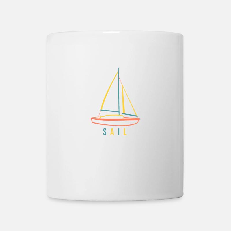 Segel Boot - Tasse - Weiß