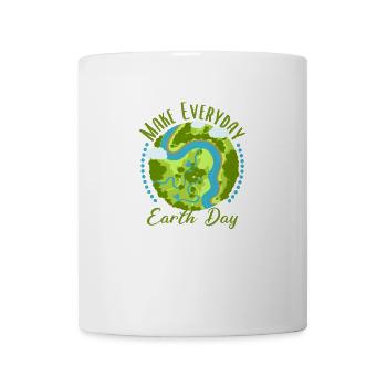 Green Earth Environmental Protection Environmental Change Eco Shirt - Mug - white - Front