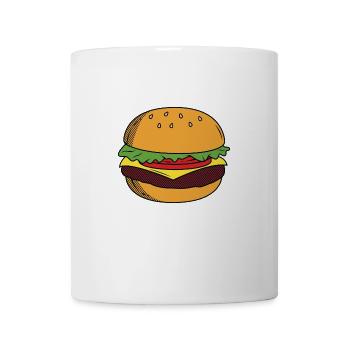 Burger cheeseburger fast food gift - Mug - white - Front