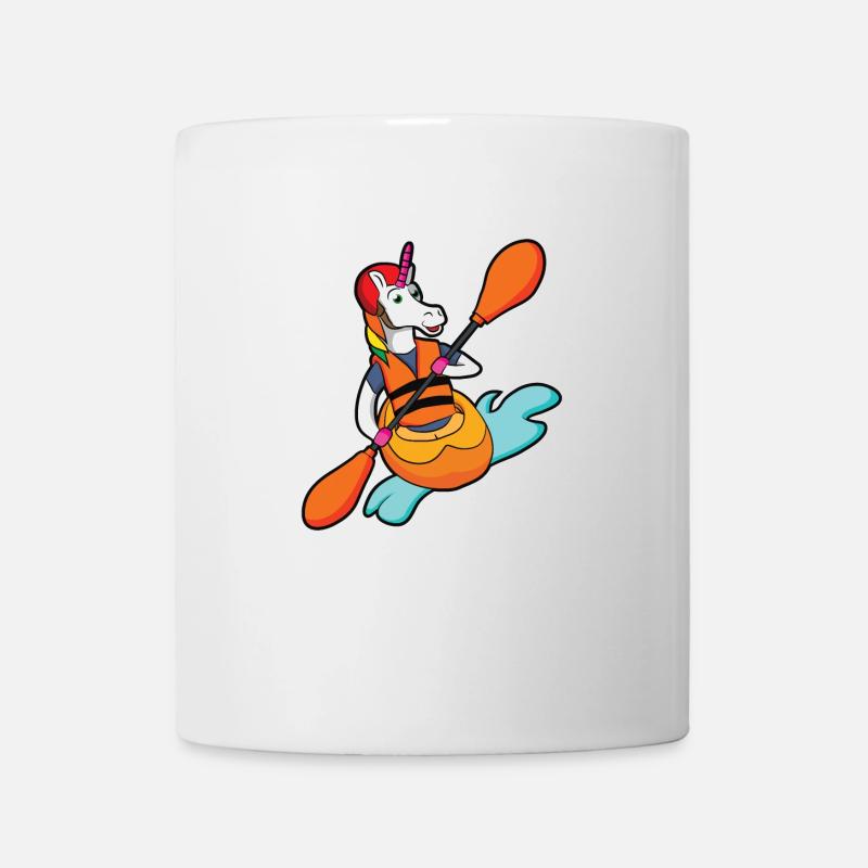 Kanu Kajak Einhorn Geschenk Kanufahrer Sprüche - Tasse - Weiß
